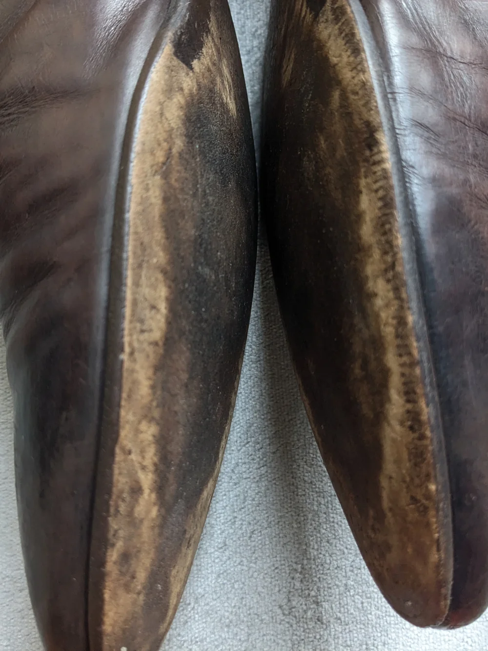 Prada Side Zip Boots Brown Leather Men US 9.5